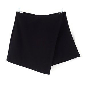 Black Mini Wrap Skort
